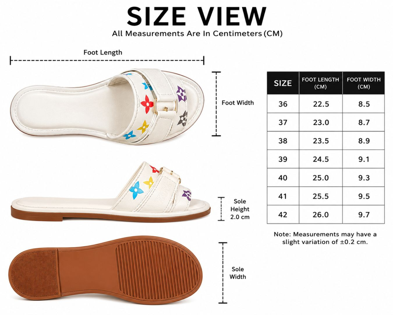 Womens Fashion Printed Double Strap Slide Slippers (White)